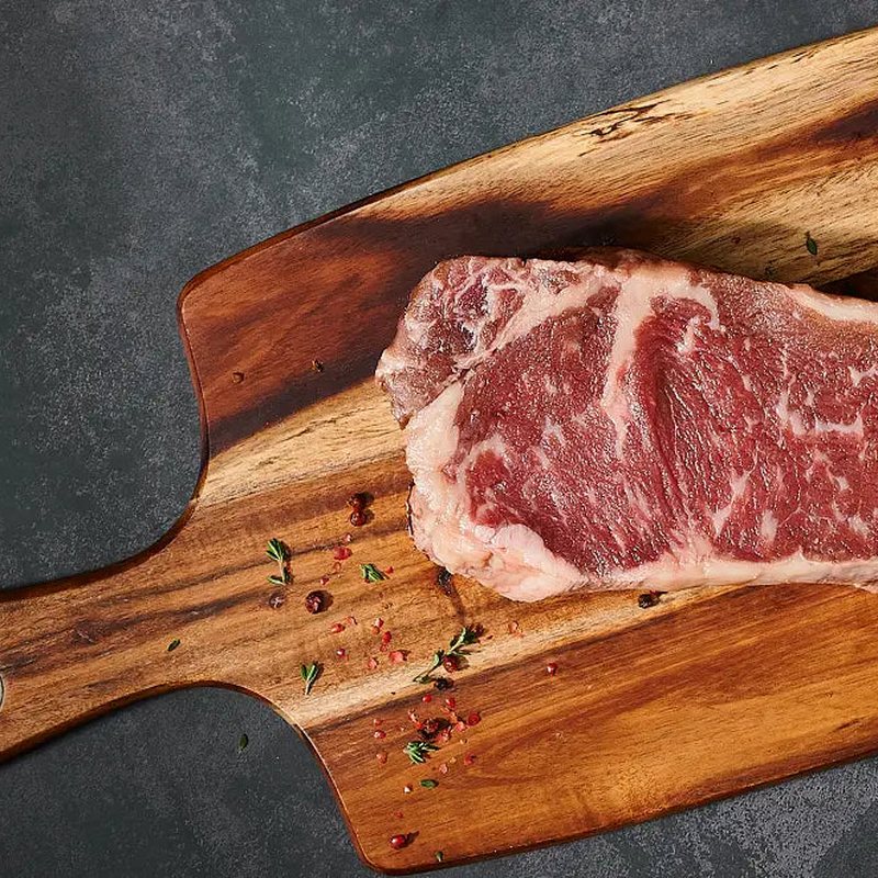 Raw Marbled New York Strip